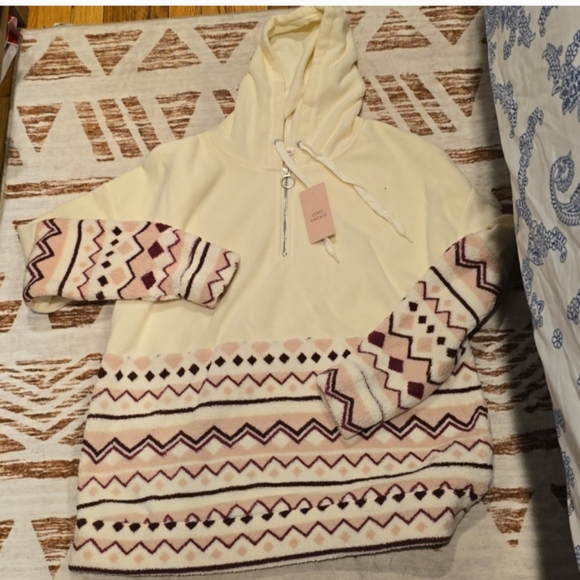 🤍🩷New Como Vintage Large Fleece Pullover🩷🤍 - Picture 2 of 3